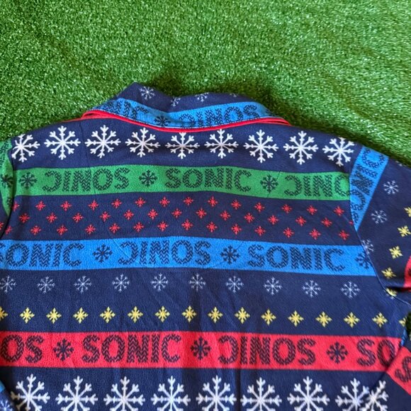 Sonic the Hedgehog Toddlers Boy's Winter Holiday 2PC Flannel Pajama Set Size 8 - Picture 10 of 15